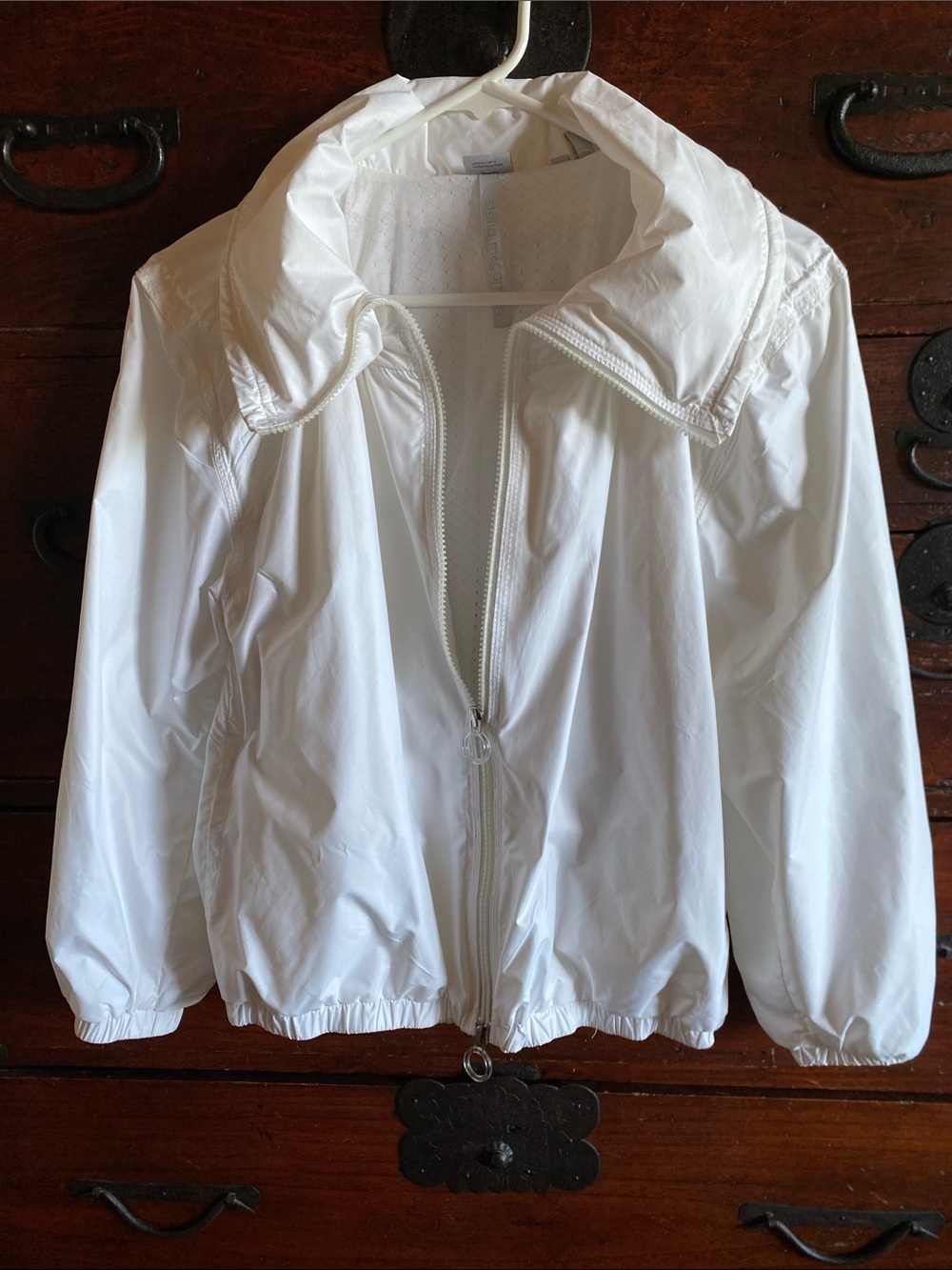 Adidas by Stella McCartney white mesh back windbreaker-like new